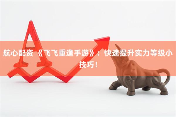 航心配资 《飞飞重逢手游》：快速提升实力等级小技巧！