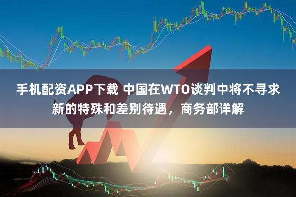 手机配资APP下载 中国在WTO谈判中将不寻求新的特殊和差别待遇，商务部详解